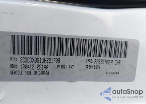 2018 Dodge Charger Sxt Rwd z USA, uszkodzony, nr VIN 2C3CDXBG1JH221709